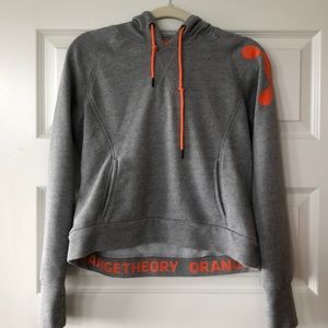 Gray OrangeTheory Crop Hoodie